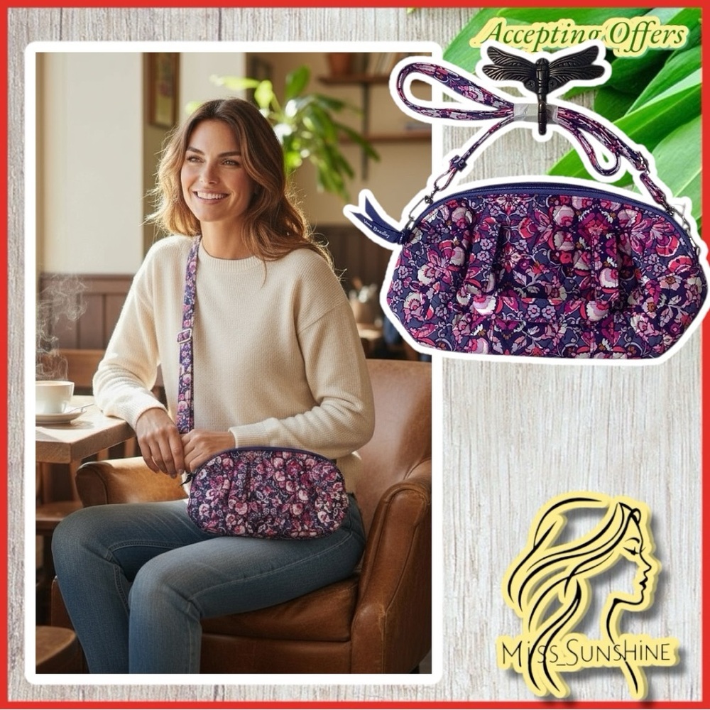 Vera Bradley NEW - mini satchel - magenta medallion 25648-q62 - strap or carry